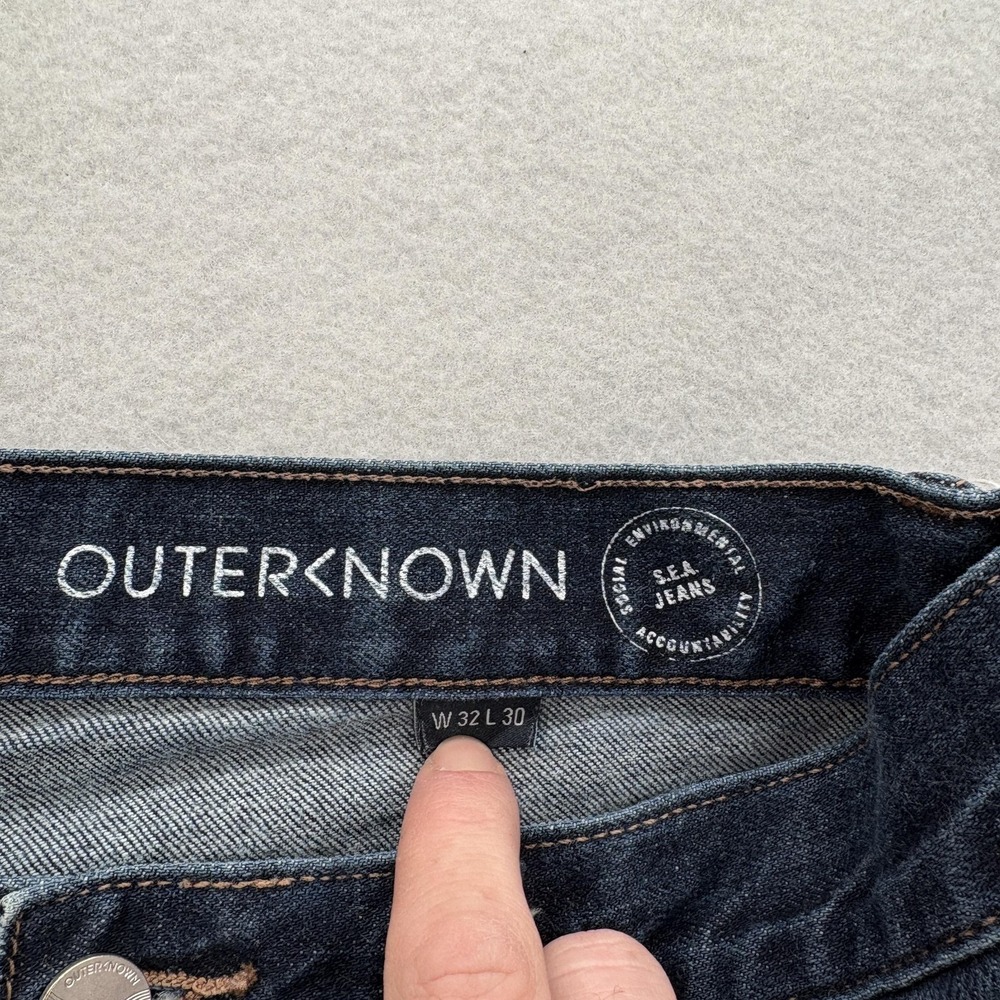 Outerknown Men’s Slim Jeans in Dark Indigo - Picture 4 of 14